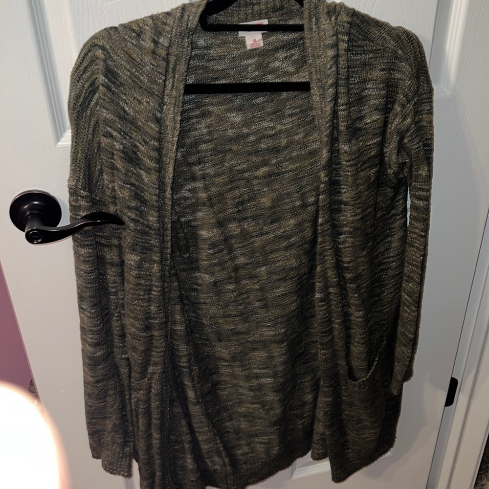 Green cardigan